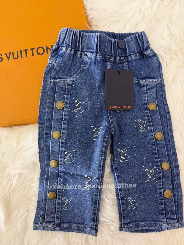 L V painted jeans