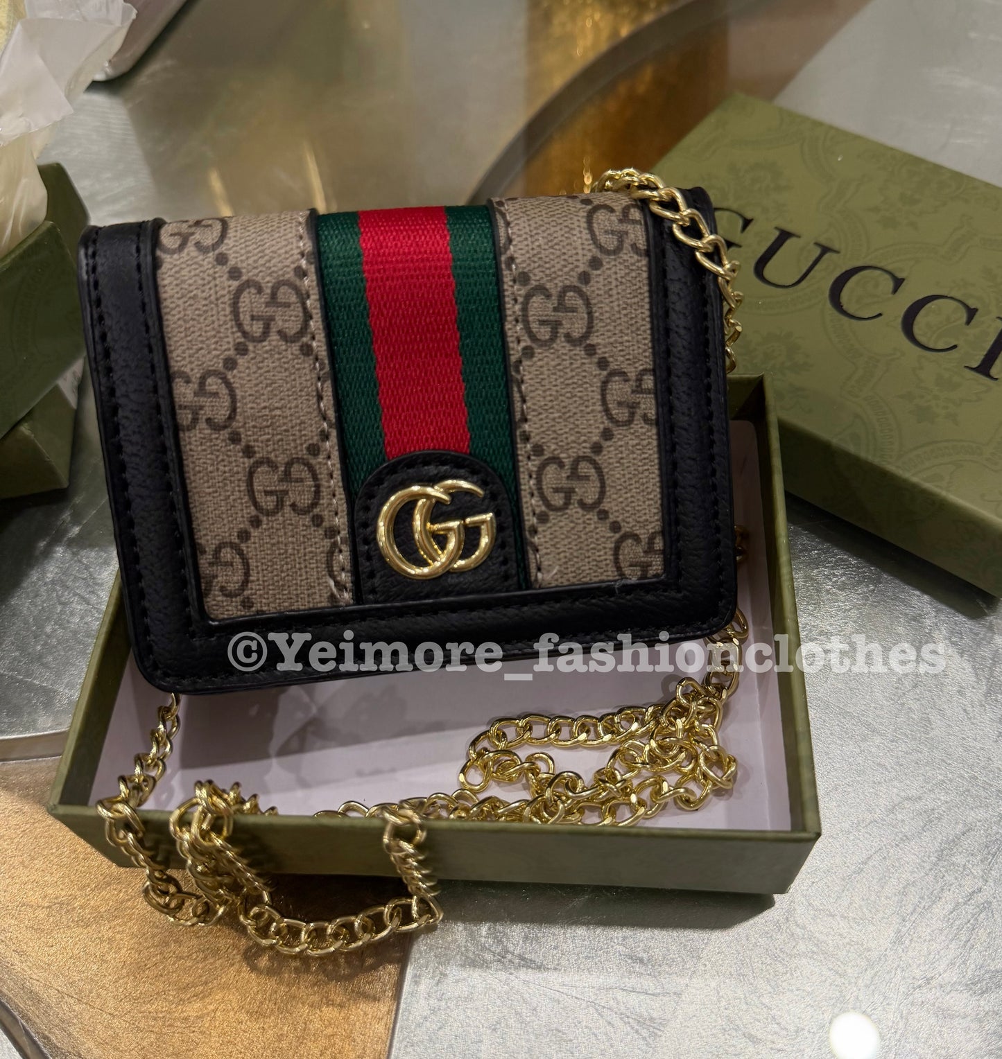 Mini Designer-Inspired Chain Bag – Includes Box