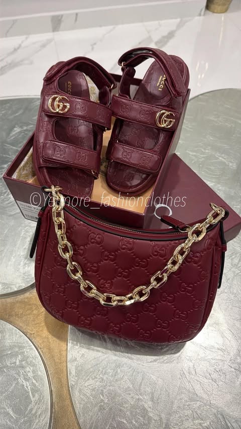 Full set purse and sandals (Great quality sandals come in box and purse includes dust bag only no box)