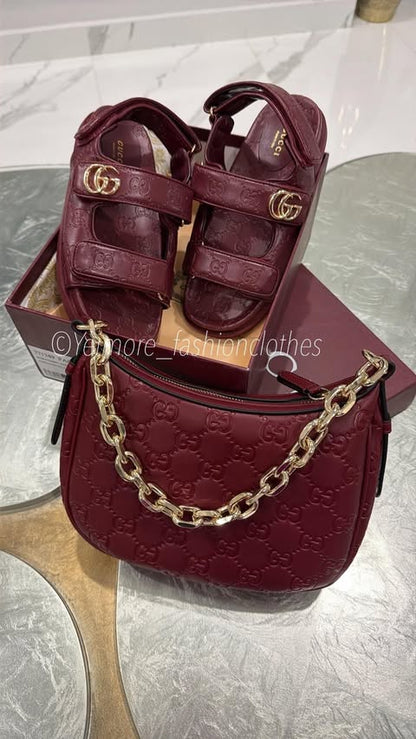 Full set purse and sandals (Great quality sandals come in box and purse includes dust bag only no box)