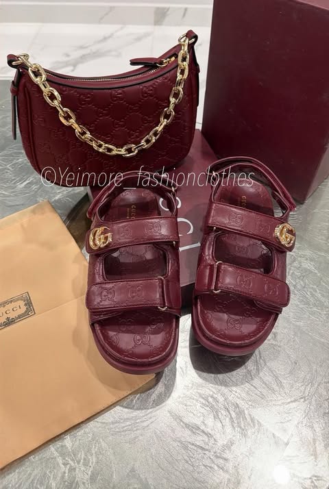 Full set purse and sandals (Great quality sandals come in box and purse includes dust bag only no box)
