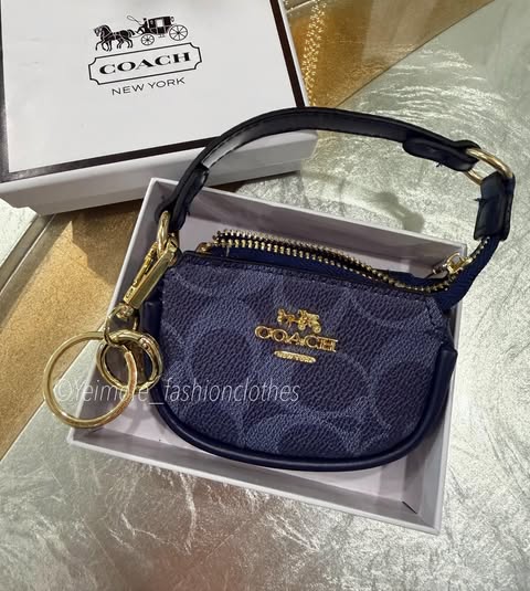 Mini keychain coin bag, credit card holder or mini baby girl purse (With box)