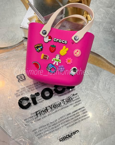 Hotpink Croc tote