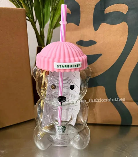 Starbucks Bear glass cold cup