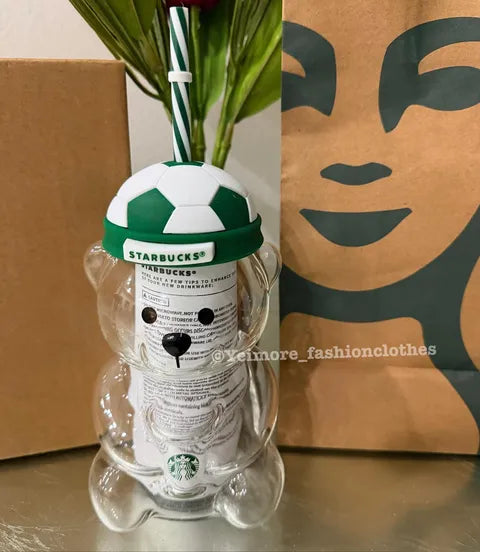 Starbucks Bear glass cold cup