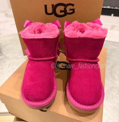 UGG Style Kids Rhinestone Bow Boots – Premium Quality & Box Included