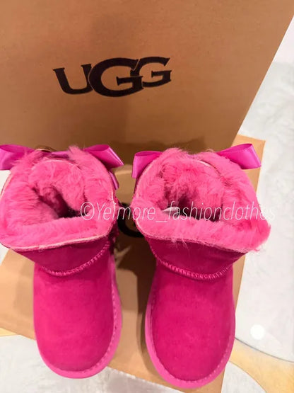 UGG Style Kids Rhinestone Bow Boots – Premium Quality & Box Included
