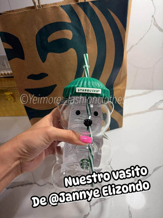 Starbucks Bear glass cold cup