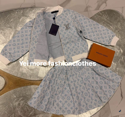 Girls’ Designer-Inspired 2-Piece Skirt Set