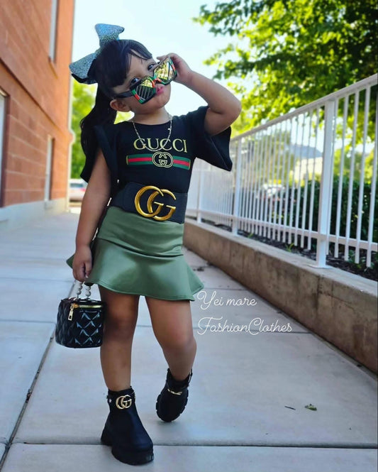 Girls wide waist belt
