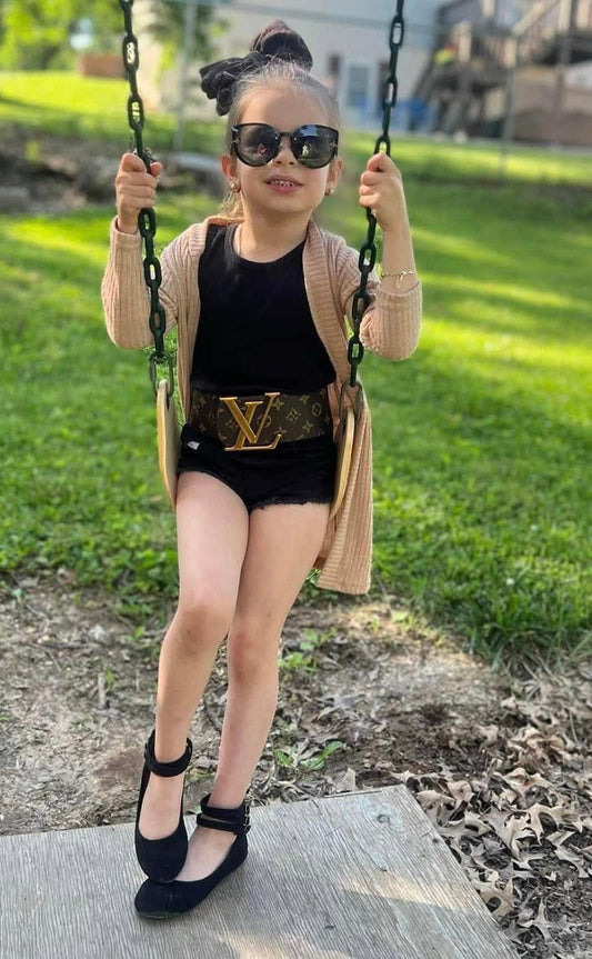 Girls wide waist belt