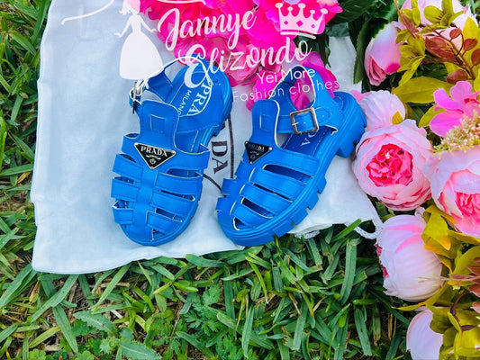 NOVEDAD DE VERANO 2025, sandalias de moda para niñas, suela suave y gruesa, tejido fresco