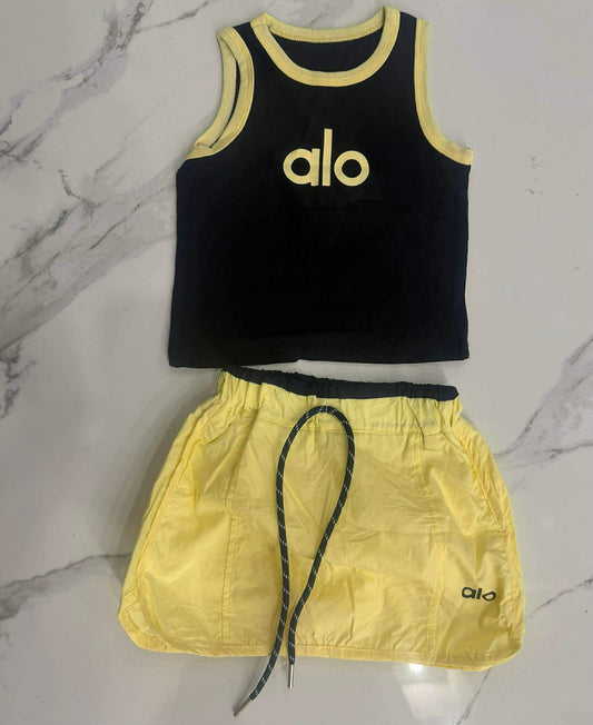 Alo girl tank and skirt set
