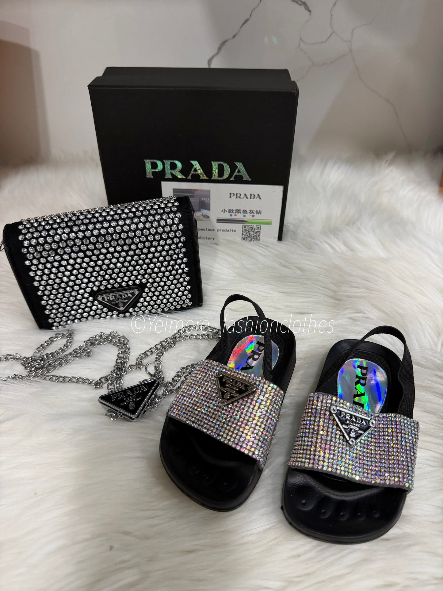 Girl Prada set (Mini purse & sandals)