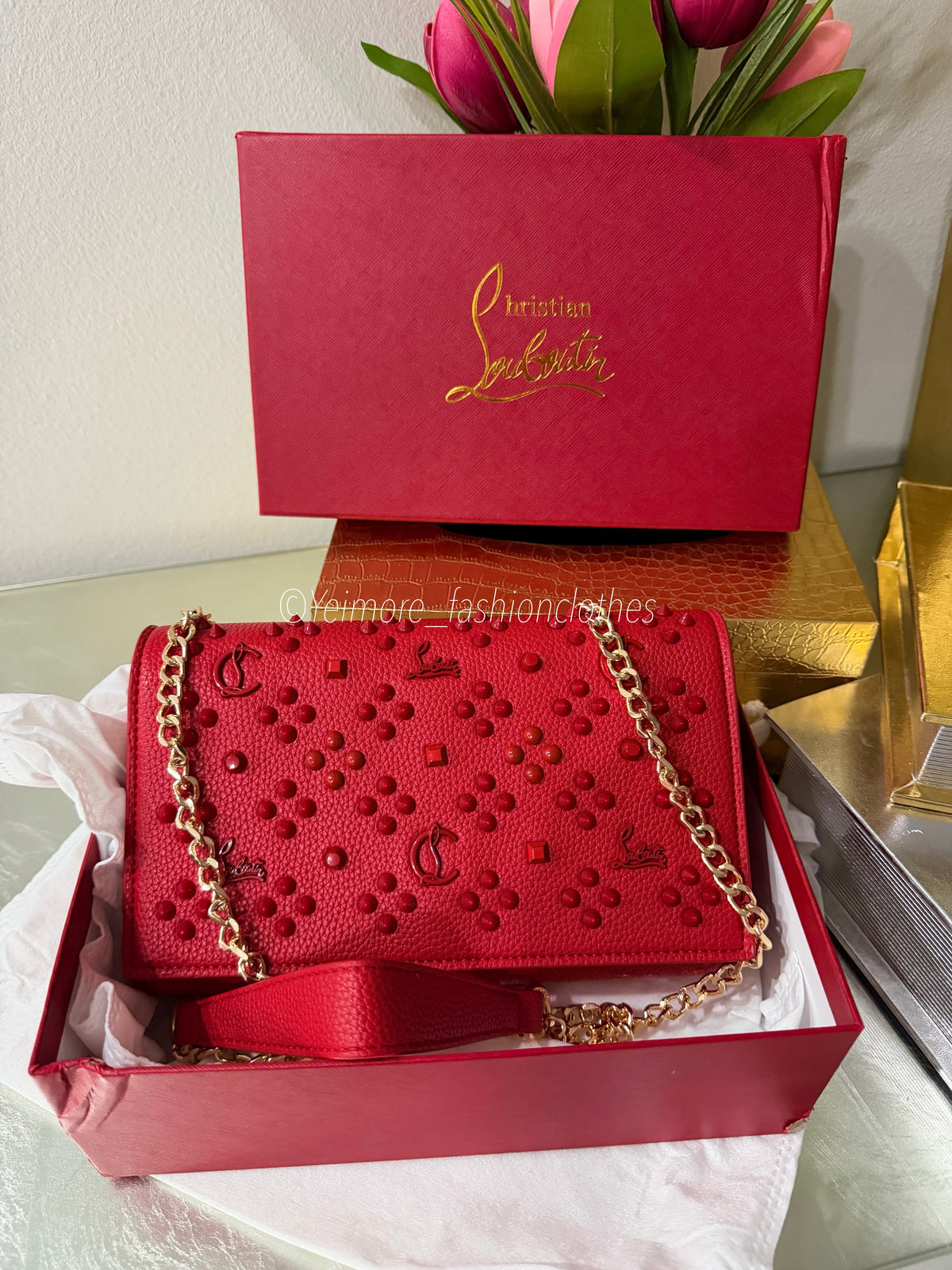 Red Elegance Crossbody (Include box )
