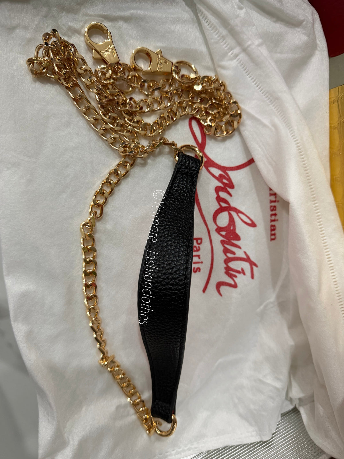 Noir Gold Chain Bag ( includes box )