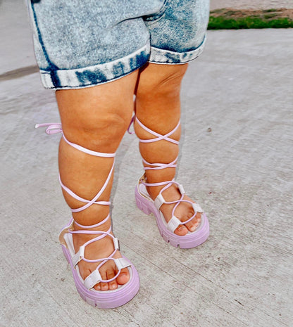 Lace up sandals